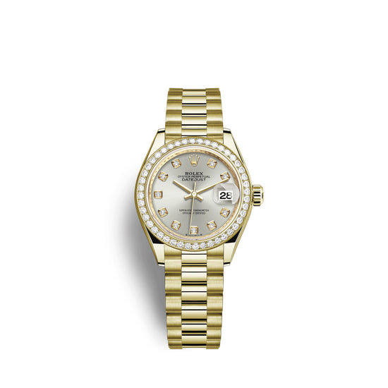 Rolex Replica Watch Lady-Datejust 28, 18kt Yellow Gold and diamonds, 279138RBR-0019