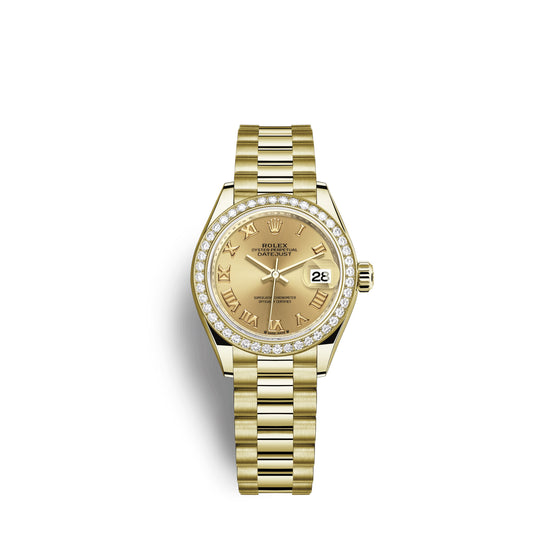 Rolex Replica Watch Lady-Datejust 28, 18kt Yellow Gold and diamonds, 279138RBR-0021