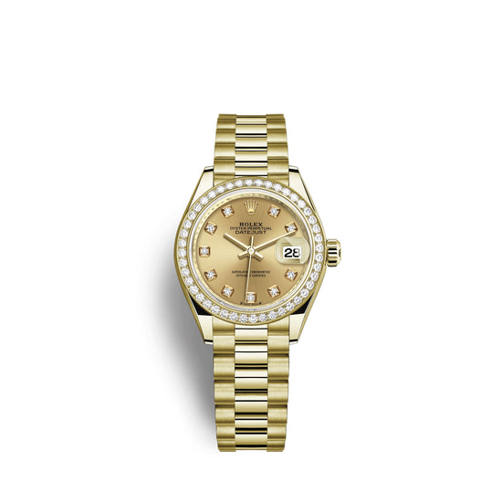 Rolex Replica Watch Lady-Datejust 28, 18kt Yellow Gold and diamonds, 279138RBR-0023