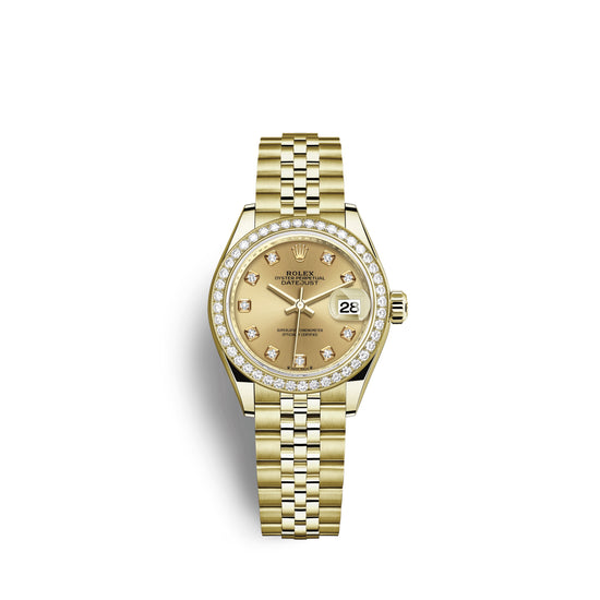 Rolex Replica Watch Lady-Datejust 28, 18kt Yellow Gold and diamonds, 279138RBR-0024