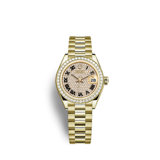 Rolex Replica Watch Lady-Datejust 28, 18kt Yellow Gold and diamonds, 279138RBR-0029