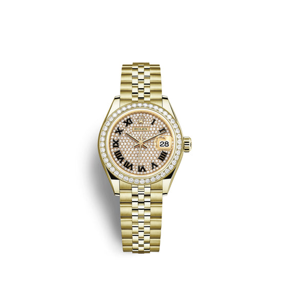 Rolex Replica Watch Lady-Datejust 28, 18kt Yellow Gold and diamonds, 279138RBR-0030