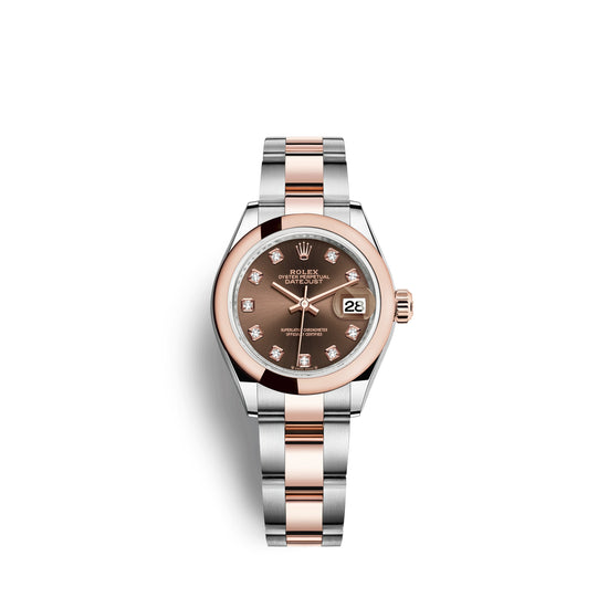 Rolex Replica Watch Lady-Datejust 28, Oystersteel and 18k Everose Gold, 279161-0012