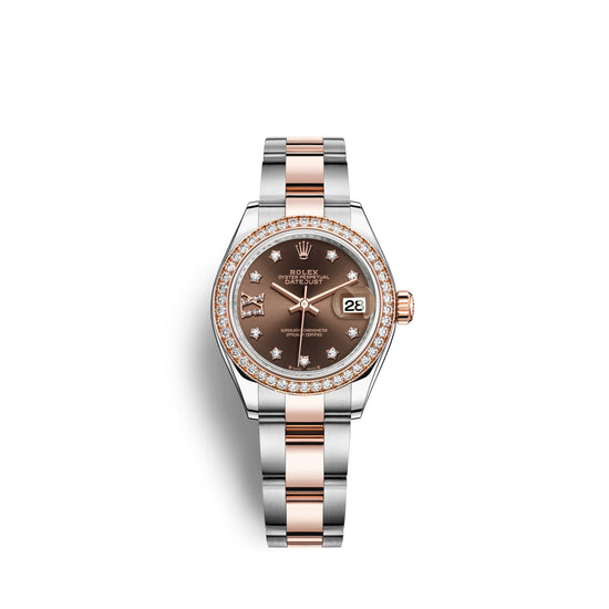 Rolex Replica Watch Lady-Datejust 28, Oystersteel and 18k Everose Gold, 279381RBR-0004