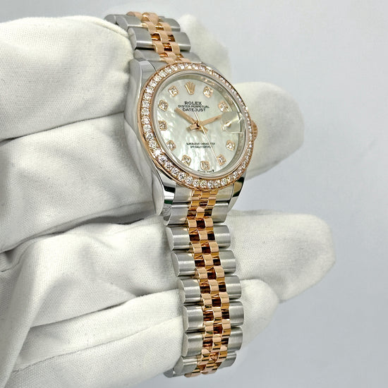 Rolex Replica Watch Lady-Datejust 28, Oystersteel and 18k Everose Gold, 279381RBR-0013