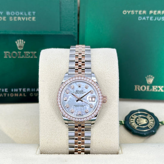 Rolex Replica Watch Lady-Datejust 28, Oystersteel and 18k Everose Gold, 279381RBR-0013