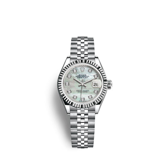 Rolex Replica Watch Lady-Datejust 28, Oystersteel and 18k White Gold, 279174-0009