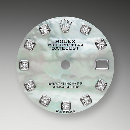 Rolex Replica Watch Lady-Datejust 28, Oystersteel and 18k White Gold, 279174-0009