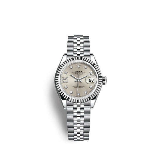 Rolex Replica Watch Lady-Datejust 28, Oystersteel and 18k White Gold, 279174-0021