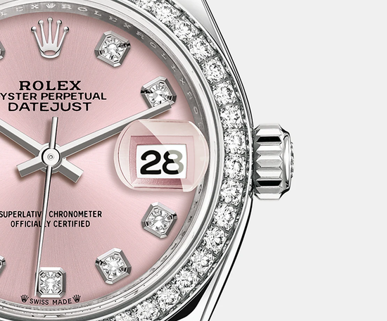 Rolex Replica Watch Lady-Datejust 28, Oystersteel and 18k White Gold, 279384RBR-0004