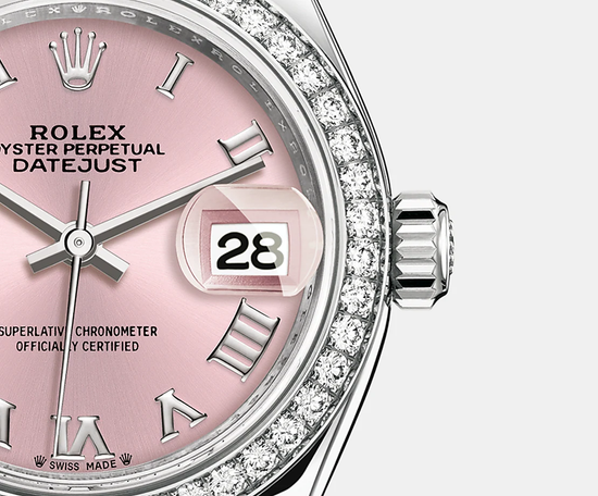 Rolex Replica Watch Lady-Datejust 28, Oystersteel and 18k White Gold, 279384RBR-0005