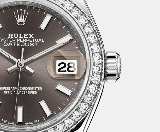 Rolex Replica Watch Lady-Datejust 28, Oystersteel and 18k White Gold, 279384RBR-0013