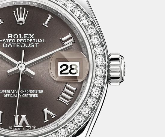Rolex Replica Watch Lady-Datejust 28, Oystersteel and 18k White Gold, 279384RBR-0016