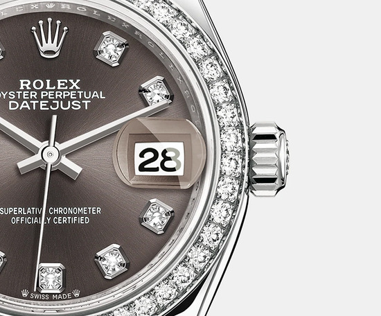 Rolex Replica Watch Lady-Datejust 28, Oystersteel and 18k White Gold, 279384RBR-0018