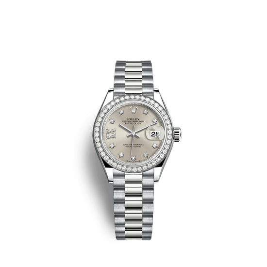 Rolex Replica Watch Lady-Datejust 28mm, 18k White Gold, 279139rbr-0003