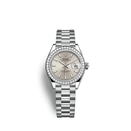Rolex Replica Watch Lady-Datejust 28mm, 18k White Gold, 279139rbr-0006