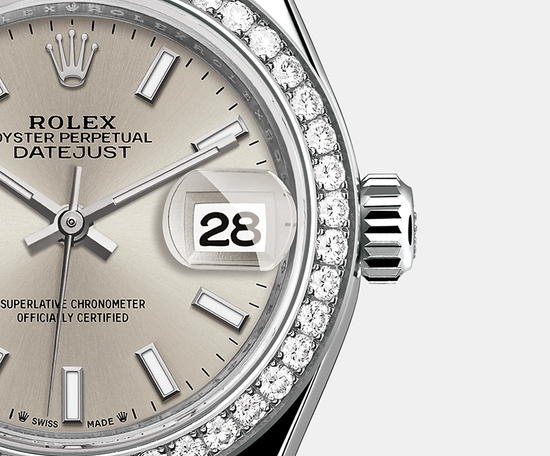 Rolex Replica Watch Lady-Datejust 28mm, 18k White Gold, 279139rbr-0006