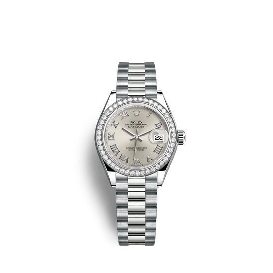 Rolex Replica Watch Lady-Datejust 28mm, 18k White Gold, 279139rbr-0007