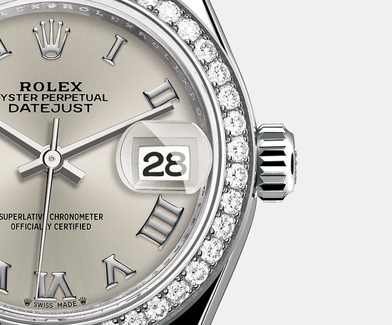 Rolex Replica Watch Lady-Datejust 28mm, 18k White Gold, 279139rbr-0007