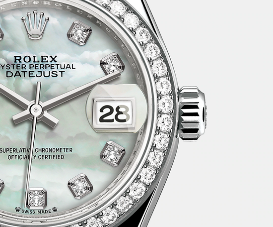 Rolex Replica Watch Lady-Datejust 28mm, 18k White Gold, 279139rbr-0008