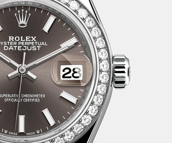 Rolex Replica Watch Lady-Datejust 28mm, 18k White Gold, 279139rbr-0009