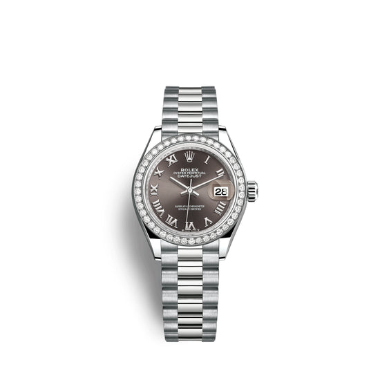 Rolex Replica Watch Lady-Datejust 28mm, 18k White Gold, 279139rbr-0010