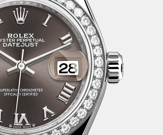 Rolex Replica Watch Lady-Datejust 28mm, 18k White Gold, 279139rbr-0010