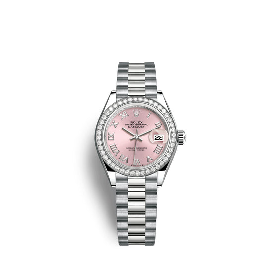 Rolex Replica Watch Lady-Datejust 28mm, 18k White Gold, 279139rbr-0012