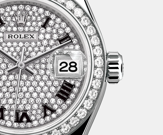 Rolex Replica Watch Lady-Datejust 28mm, 18k White Gold, 279139rbr-0014