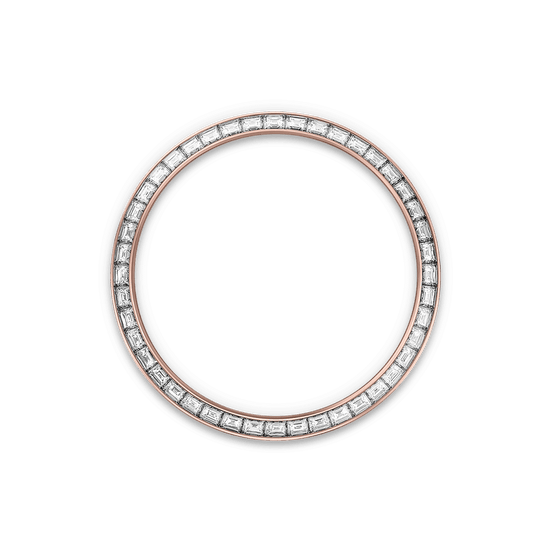 Rolex Replica Watch Land-Dweller 36, 18k Everose Gold and Diamonds, Intense white dial, Flat Jubilee, 127285tbr-0002