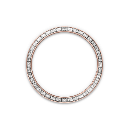 Rolex Replica Watch Land-Dweller 40, 18k Everose Gold and Diamonds, Intense white dial, Flat Jubilee, 127385tbr-0003