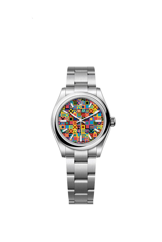 Rolex Replica Watch Oyster Perpetual 31, Oystersteel, 31mm, Multicoloured Jubilee motif dial, Domed Oyster, 277200-0019