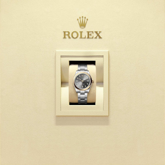 Rolex Replica Watch Oyster Perpetual 31, Oystersteel and 18k Yellow Gold, 31mm, Slate dial, Domed Oyster, 277203-0001