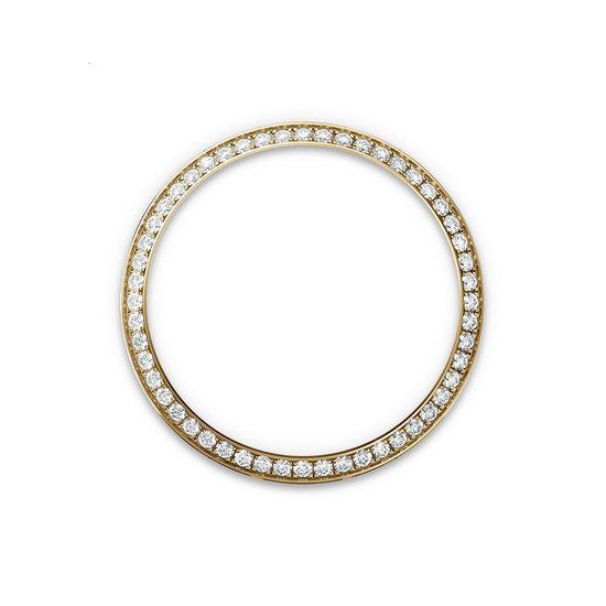 Rolex Replica Watch Oyster Perpetual 34, 18k Yellow Gold and Diamonds, 34mm, White Mother-of-Pearl dial, Oyster, 124248rbr-0001
