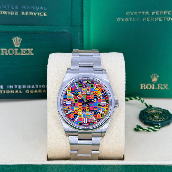 Rolex Replica Watch Oyster Perpetual 36, Oystersteel, 36mm, Multicoloured Jubilee motif dial, Domed Oyster, 126000-0016