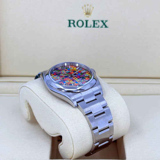 Rolex Replica Watch Oyster Perpetual 36, Oystersteel, 36mm, Multicoloured Jubilee motif dial, Domed Oyster, 126000-0016