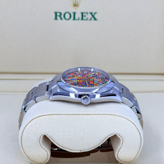 Rolex Replica Watch Oyster Perpetual 36, Oystersteel, 36mm, Multicoloured Jubilee motif dial, Domed Oyster, 126000-0016