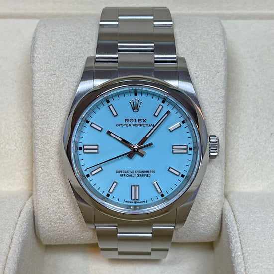 Rolex Replica Watch Oyster Perpetual 36, Turquoise blue dial, 36mm, Oystersteel 126000-0006