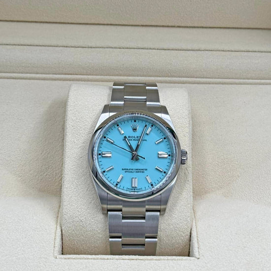 Rolex Replica Watch Oyster Perpetual 36, Turquoise blue dial, 36mm, Oystersteel 126000-0006