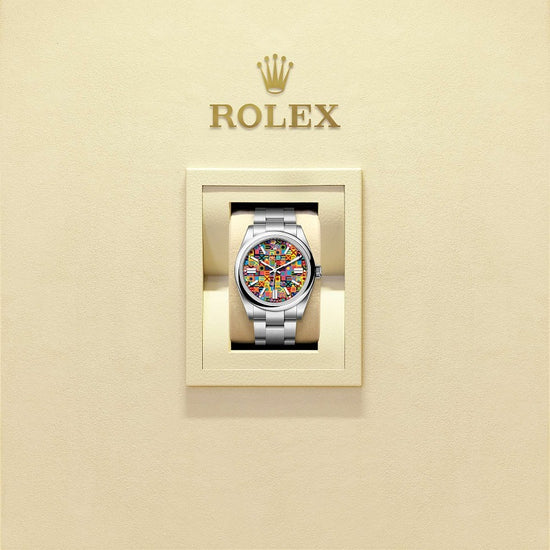 Rolex Replica Watch Oyster Perpetual 41, Oystersteel, 41mm, Multicoloured Jubilee motif dial, Domed Oyster, 134300-0010