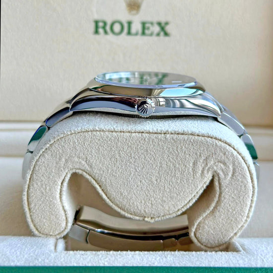 Rolex Replica Watch Oyster Perpetual 41, Oystersteel, 41mm, Turquoise Celebration Motif Dial, 124300-0008