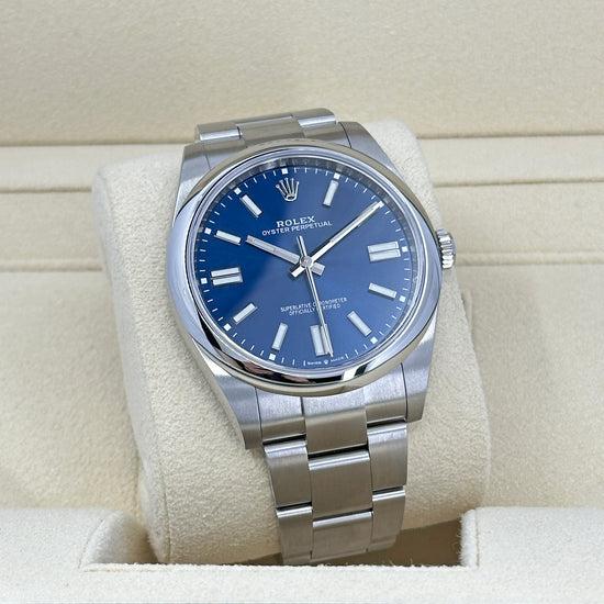 Rolex Replica Watch Oyster Perpetual 41mm, Blue Dial, 124300-0003