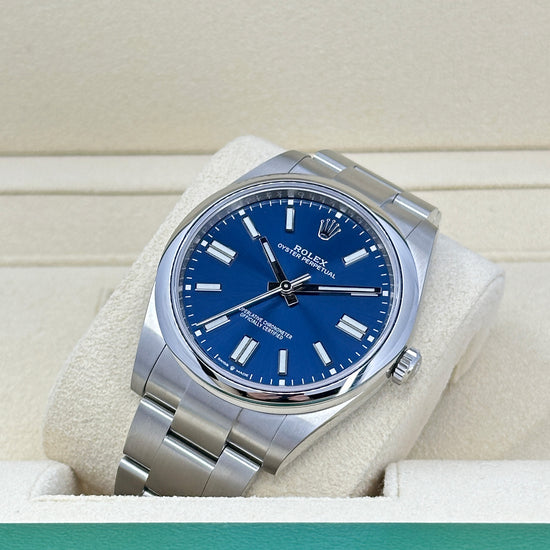 Rolex Replica Watch Oyster Perpetual 41mm, Blue Dial, 124300-0003