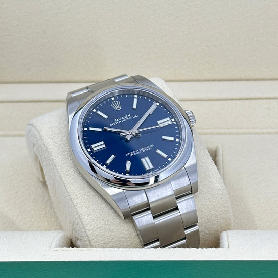 Rolex Replica Watch Oyster Perpetual 41mm, Blue Dial, 124300-0003
