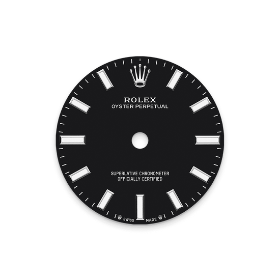 Rolex Replica Watch Oyster Perpetual, Oystersteel, 28mm, Black dial, Domed Oyster, 276200-0010