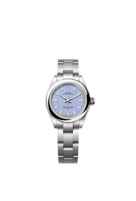Rolex Replica Watch Oyster Perpetual, Oystersteel, 28mm, Lavender dial, Domed Oyster, 276200-0008