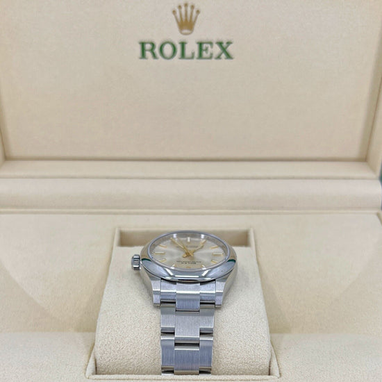 Rolex Replica Watch Oyster Perpetual Oystersteel, 31mm, Silver Dial, 277200-0001