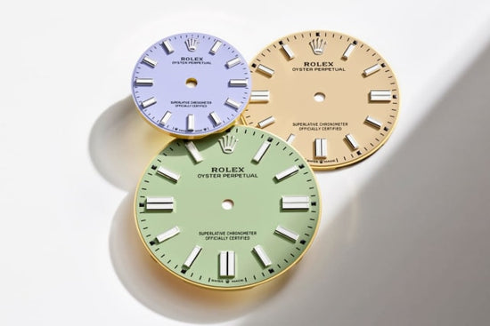 Rolex Replica Watch Oyster Perpetual, Oystersteel 41mm, Beige dial, Domed Oyster, 134300-0007