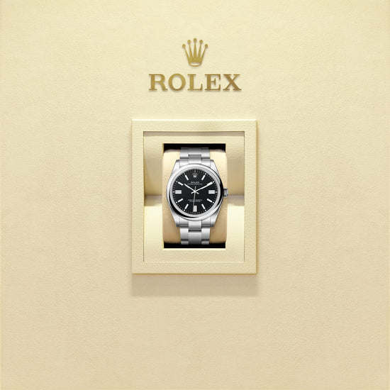 Rolex Replica Watch Oyster Perpetual, Oystersteel 41mm, Black dial, Domed Oyster, 134300-0008