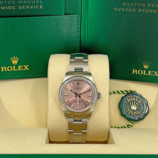 Rolex Replica Watch Oyster Perpetual, Oystersteel, Pink dial, 31mm, 277200-0004